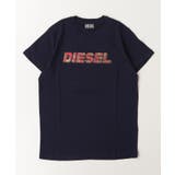 ネイビー | DIESEL ディーゼル ブランドロゴ半袖Tシャツカットソー | SHIFFON