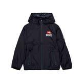 ブラック | DIESEL ディーゼル ワンポイントブランドロゴシップアップジャケット | SHIFFON