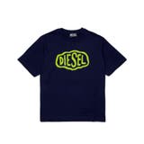 ネイビー | DIESEL ディーゼル ブランドロゴ半袖Tシャツカットソー | SHIFFON