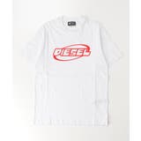 ホワイト | DIESEL ディーゼルブランドロゴ半袖Tシャツカットソー 男の子 | SHIFFON