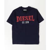 ネイビー | DIESEL ディーゼルブランドロゴ半袖Tシャツカットソー男の子 女の子 | SHIFFON