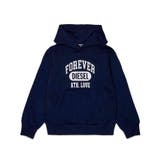 ネイビー | DIESEL ディーゼル ブランドロゴフーディーパーカー | SHIFFON