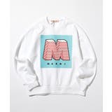 ホワイト | MARNI マルニ ワンポイント長袖スウェット | SHIFFON