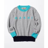 グレー | MARNI マルニ ブランドロゴ長袖ニットセーター | SHIFFON