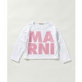 ホワイト | MARNI マル二 ブランドロゴ長袖スウェットプルオーバー | SHIFFON