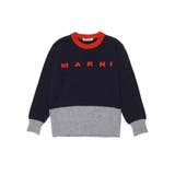 ネイビー | MARNI マルニ ウールブレンドブランドロゴニット | SHIFFON