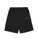 ブラック | MARNI マルニ ワンポイントブランドロゴスウェットショートパンツ | SHIFFON