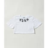 ホワイト | MSGM エムエスジーエム ブランドロゴ | SHIFFON