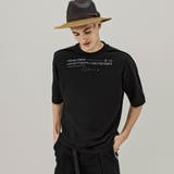 ブラック | C DIEMハイデンプリント半袖Tシャツ | SHIFFON