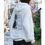 ホワイト | ILL S（イルズ）イラストバックプリント ワンポイント刺繍 | SHIFFON 