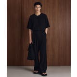 ブラック | TNGT ティーエヌジーティー KinoshitaシアサッカークルーネックTシャ… | SHIFFON 