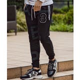 1PIU1UGUALE3 RELAX ビッグファスナーランダムロゴジョガーパンツ | SHIFFON  | 詳細画像1 