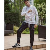 1PIU1UGUALE3 RELAX ビッグファスナーランダムロゴジョガーパンツ | SHIFFON  | 詳細画像3 