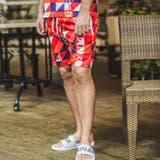 1PIU1UGUALE3 RELAX 4wayストレッチ総柄ハーフパンツ | SHIFFON | 詳細画像1