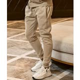 ベージュ | 1PIU1UGUALE3 RELAXラインストーンヘムスウェットジョガーパンツ | SHIFFON 