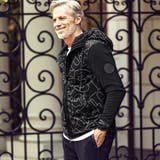 1PIU1UGUALE3 RELAX 総柄ロゴドッキングダウンパーカー | SHIFFON  | 詳細画像2