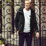 1PIU1UGUALE3 RELAX 総柄ロゴドッキングダウンパーカー | SHIFFON  | 詳細画像6