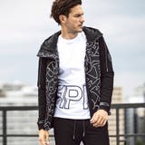 1PIU1UGUALE3 RELAX 総柄ロゴドッキングダウンパーカー | SHIFFON  | 詳細画像7