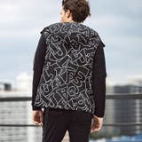 1PIU1UGUALE3 RELAX 総柄ロゴドッキングダウンパーカー | SHIFFON  | 詳細画像9