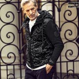 ブラック×チャコール | 1PIU1UGUALE3 RELAX 総柄ロゴドッキングダウンパーカー | SHIFFON