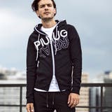 1PIU1UGUALE3 RELAX ビッグファスナーロゴスウェットパーカー | SHIFFON | 詳細画像2