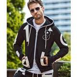 1PIU1UGUALE3 RELAX ビッグファスナーランダムロゴパーカー | SHIFFON  | 詳細画像1 