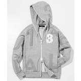 1PIU1UGUALE3 RELAX ビッグファスナーランダムロゴパーカー | SHIFFON  | 詳細画像17 