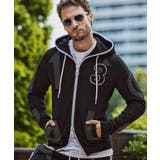 1PIU1UGUALE3 RELAX ビッグファスナーランダムロゴパーカー | SHIFFON  | 詳細画像1 