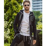 1PIU1UGUALE3 RELAX ビッグファスナーランダムロゴパーカー | SHIFFON  | 詳細画像3 