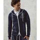 ネイビー | 1PIU1UGUALE3 RELAX ビッグファスナーランダムロゴパーカー | SHIFFON 