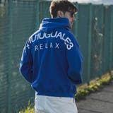 ロイヤルブルー | 1PIU1UGUALE3 RELAX  バックロゴプリントプルオーバーパーカー | SHIFFON 