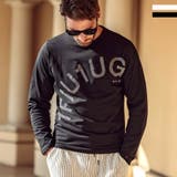 ブラック | 1PIU1UGUALE3 RELAX ラインストーンロゴ長袖Tシャツ | SHIFFON