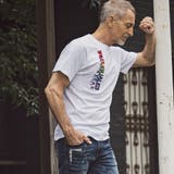 1PIU1UGUALE3 RELAX レインボー3Dダブルロゴ半袖Tシャツ | SHIFFON | 詳細画像1