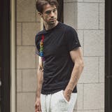 1PIU1UGUALE3 RELAX レインボー3Dダブルロゴ半袖Tシャツ | SHIFFON | 詳細画像9