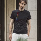 ブラック | 1PIU1UGUALE3 RELAX レインボー3Dダブルロゴ半袖Tシャツ | SHIFFON