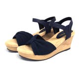 bccompany-172107-ネイビー | 【B.C.COMPANY】もちふわ♪リボンウェッジソールサンダル 172107 | en　bridge