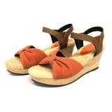 bccompany-172107-キャメル | 【B.C.COMPANY】もちふわ♪リボンウェッジソールサンダル 172107 | en　bridge