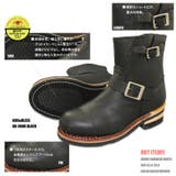 グッドイヤーウェルト製法 オール本革素材 ショートエンジニアブーツ | en　bridge | 詳細画像2 