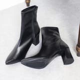 日本製 ストレッチショートブーツ フレアヒール | SHOE FANTASY | 詳細画像15 