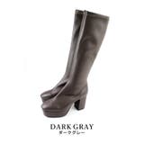 darkgray | 日本製 ストレッチロングブーツ 晴雨兼用 美脚 | SHOE FANTASY