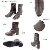 22AW 秋冬新作 日本製 ストレッチ ブーツ ショートブーツ 6cmヒール  | SHOE FANTASY | 詳細画像2 