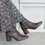 22AW 秋冬新作 日本製 ストレッチ ブーツ ショートブーツ 6cmヒール  | SHOE FANTASY | 詳細画像21 