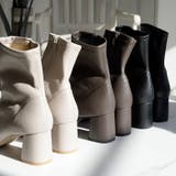 22AW 秋冬新作 日本製 ストレッチ ブーツ ショートブーツ 6cmヒール  | SHOE FANTASY | 詳細画像10 
