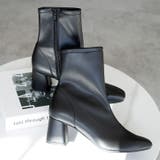 22AW 秋冬新作 日本製 ストレッチ ブーツ ショートブーツ 6cmヒール  | SHOE FANTASY | 詳細画像12 