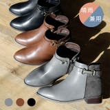 ラウンドトゥショートブーツ 3cmヒール シンプル | SHOE FANTASY | 詳細画像1