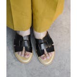 日本製 デザインカット ミュールサンダル ローヒール ぺたんこ | SHOE FANTASY | 詳細画像14 