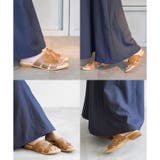 日本製 デザインカット ミュールサンダル ローヒール ぺたんこ | SHOE FANTASY | 詳細画像25 