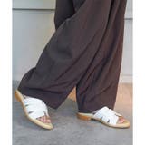 日本製 デザインカット ミュールサンダル ローヒール ぺたんこ | SHOE FANTASY | 詳細画像28 