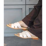 日本製 デザインカット ミュールサンダル ローヒール ぺたんこ | SHOE FANTASY | 詳細画像29 