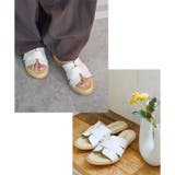 日本製 デザインカット ミュールサンダル ローヒール ぺたんこ | SHOE FANTASY | 詳細画像30 